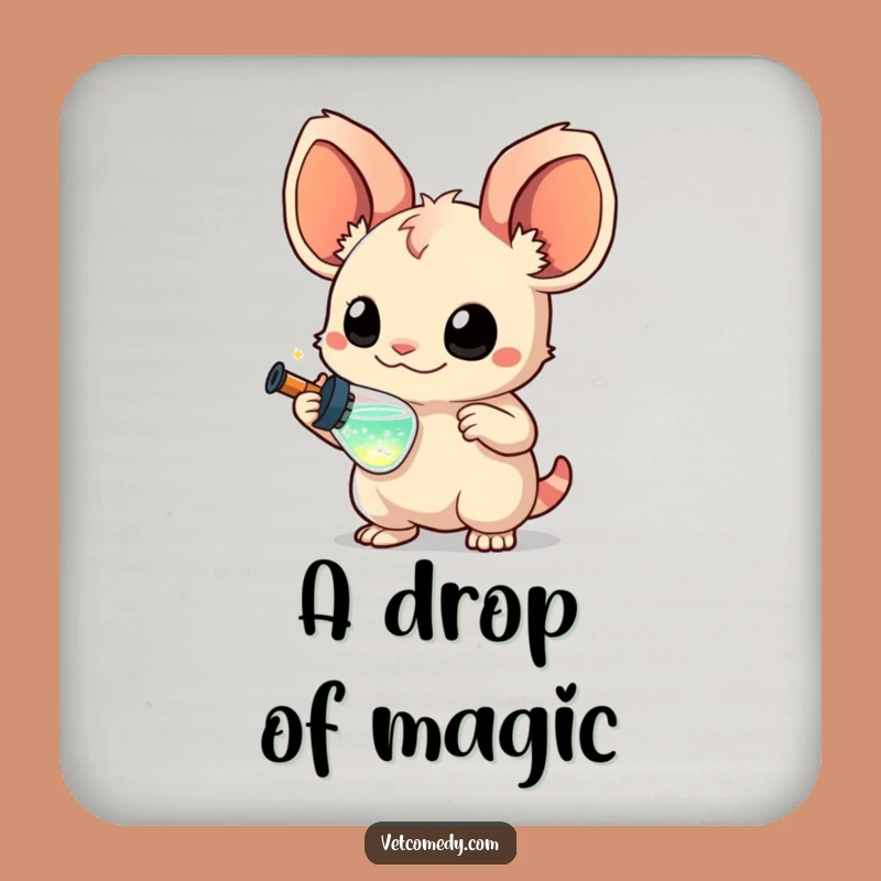 Funny Curious Creature Drink Coaster: Whimsical Surface Protection