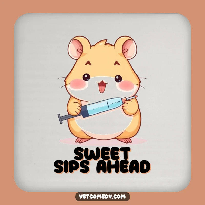 Funny Hamster Doctor Coaster - Cheerful Sweetness Protection - Unique Pet Gift Accessory
