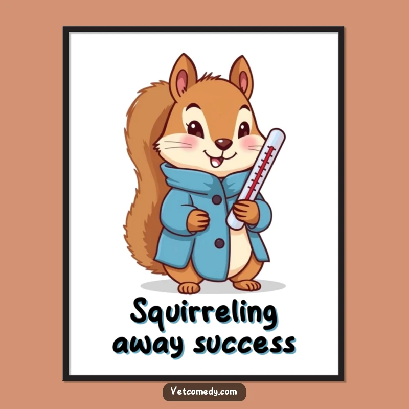 Free Printable Wall Art: Funny Squirrel Doctor Decor Downloadable Art, Perfect Quirky Gift for Nature Lovers