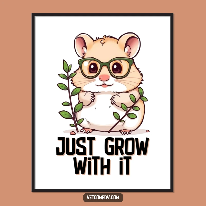 Free Printable Wall Art: Funny Hamster Scientist Decor Downloadable Art, Perfect Quirky Gift for Nature Lovers