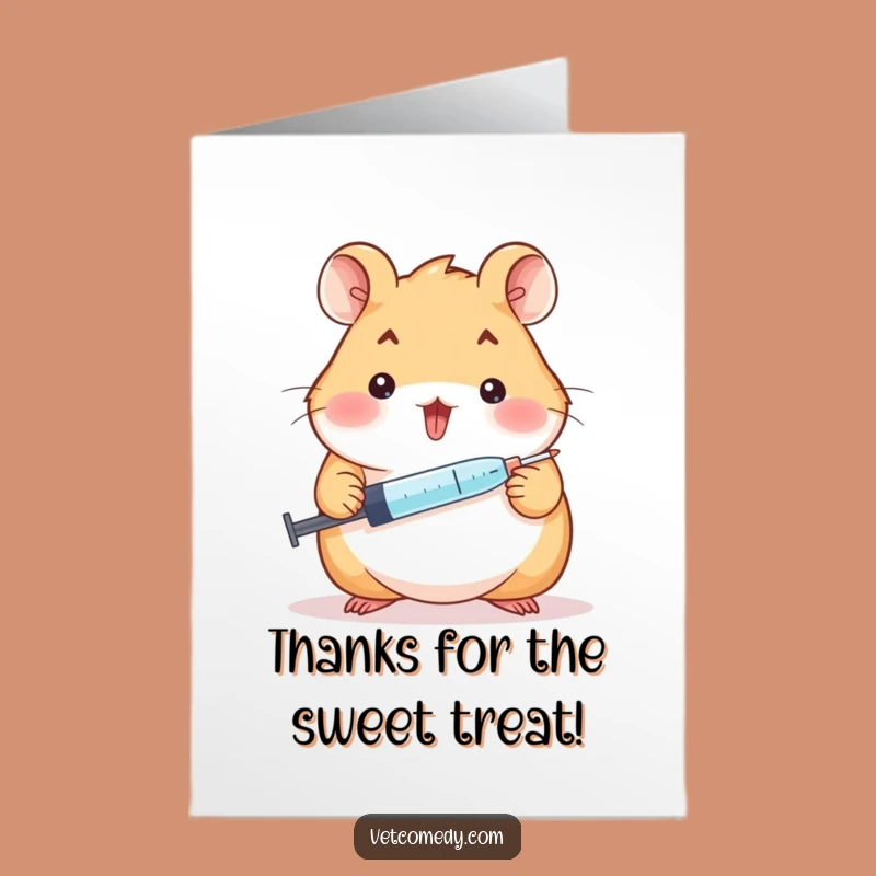 Free Printable Hamster Thank You Card: Funny DIY Downloadable Gift for Sweet Thanks