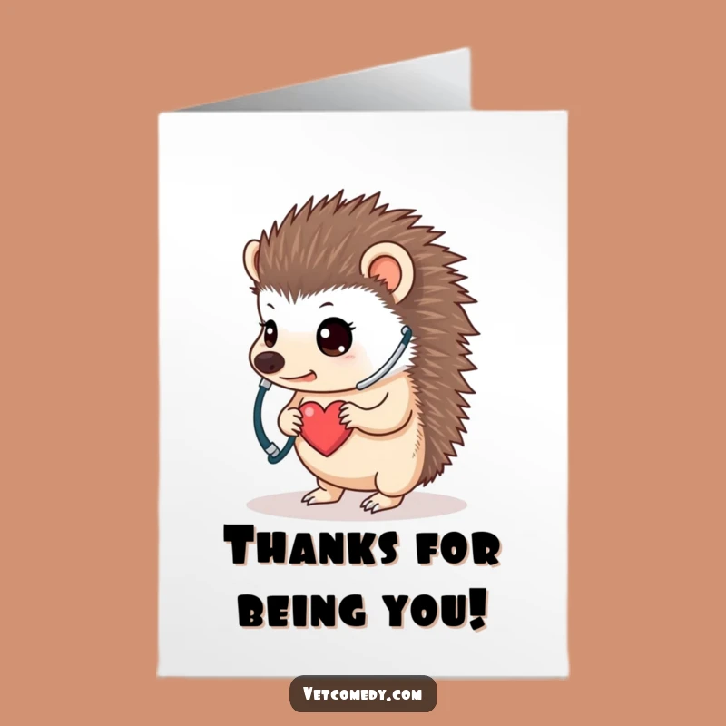 Free Printable Hedgehog Thank You Card: Funny DIY Downloadable Gift to Show Appreciation