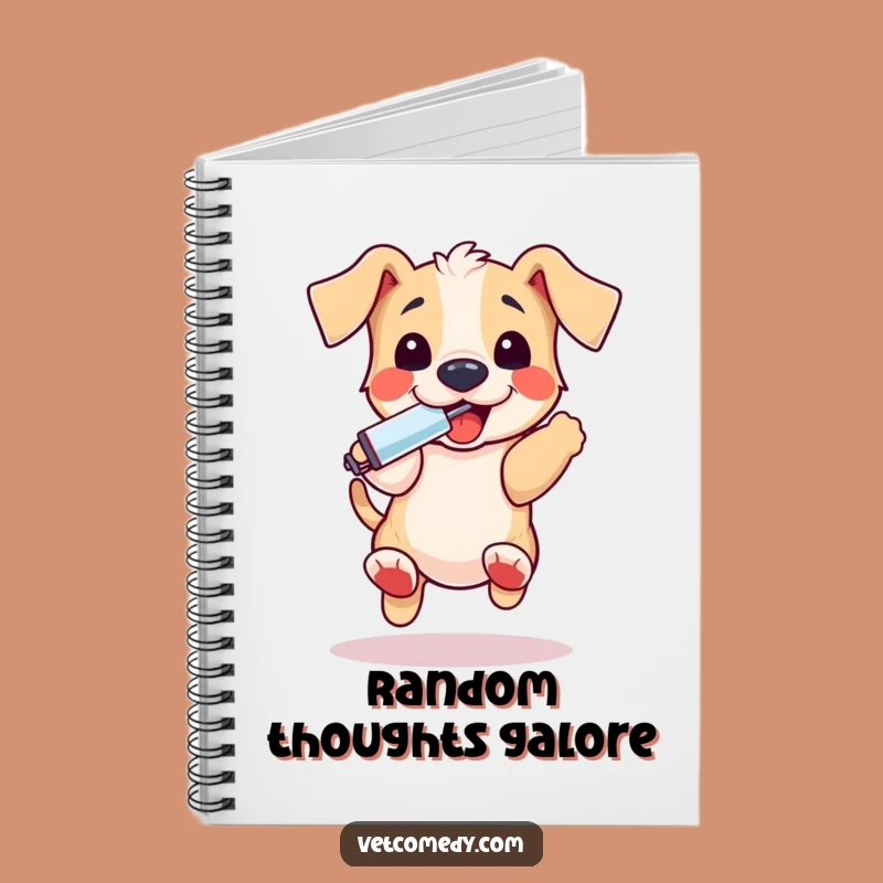 Funny Puppy Thermometer Notebook - Playful Notes From Your Pup - Perfect Pet Lover Journal Gift
