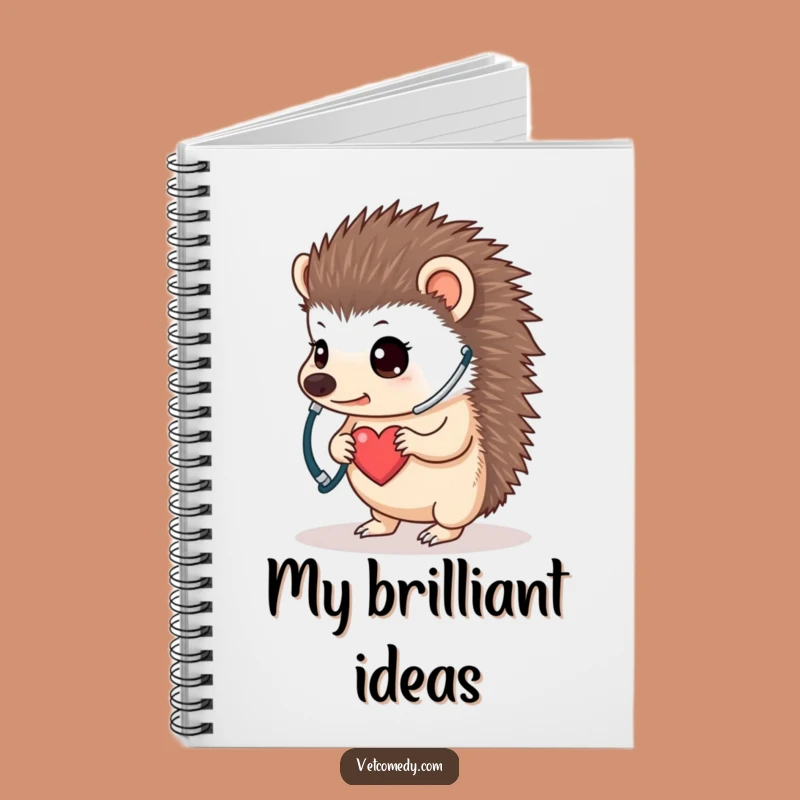 Funny Hedgehog Doctor Notebook - Determined Notes For Your Heart's Content - Perfect Vet Journal Gift